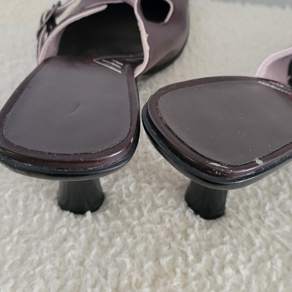 KENNETH COLE REACTION Kitten Heel Slide Ons Size 7 - Picture 11 of 12